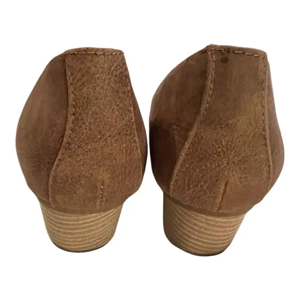 Dr. Scholls Be Free Fisherman Wedge Faux Suede Comfort Shoe Tan Brown 7.5M NWOB